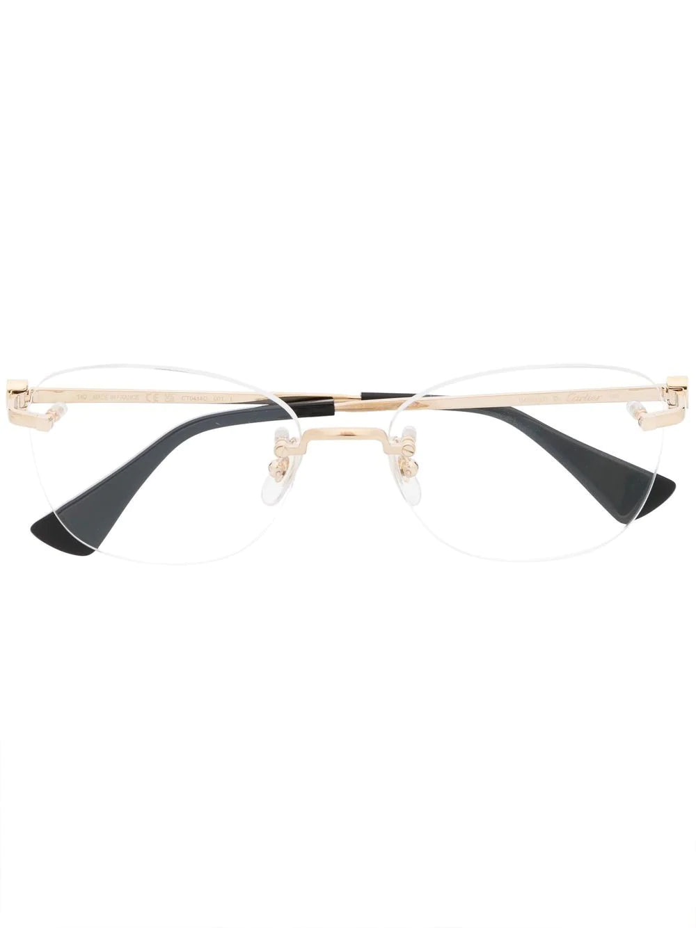 Cartier Double C De Cartier 414/O Eyeglasses - CT0414O Gold - CT0414O