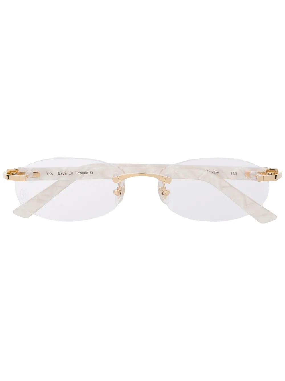 Cartier C Décor de Cartier Eyeglasses - CT0056O White - CT0056O
