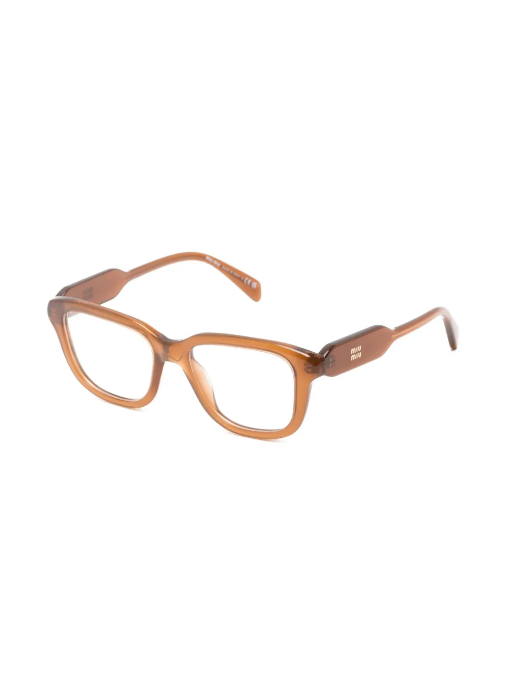 Miu Miu 02ZV Eyeglasses - 0MU02ZV Brown - 0MU02ZV