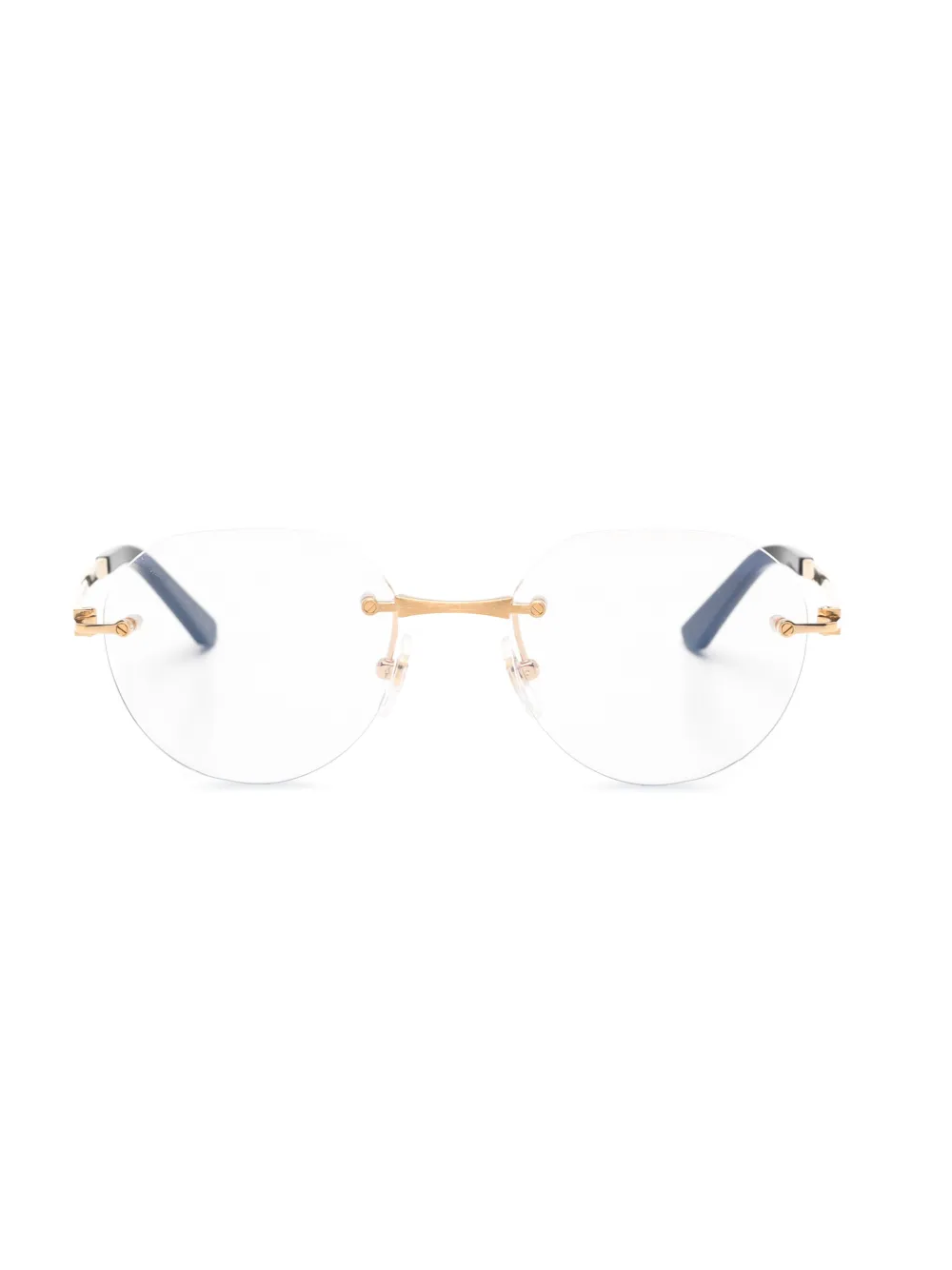 Cartier Santos de Cartier Eyeglasses - CT0408O Gold - CT0408O Cartier Santos de Cartier Eyeglasses - CT0408O Gold - CT0408O