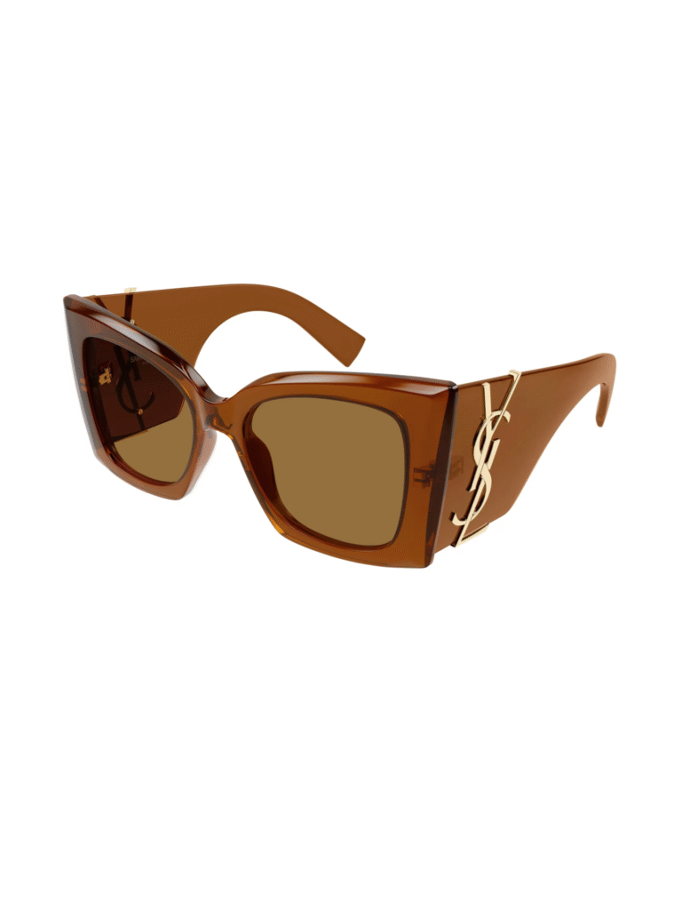 Saint Laurent M119 Blaze Crystal Sunglasses - SLM119BlazeCrystal Brown - SLM119BlazeCrystal