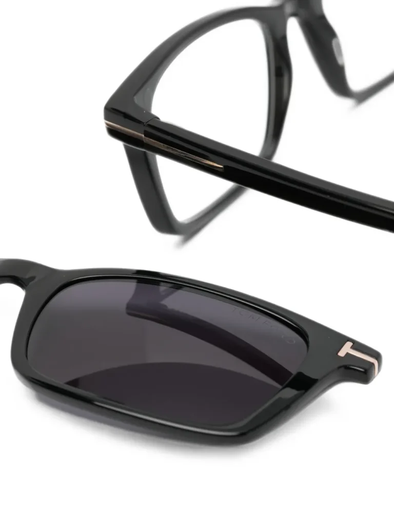 Tom Ford 6175B/V + Clip Eyeglasses - FT6175B/V+Clip Black - FT6175B/V+Clip